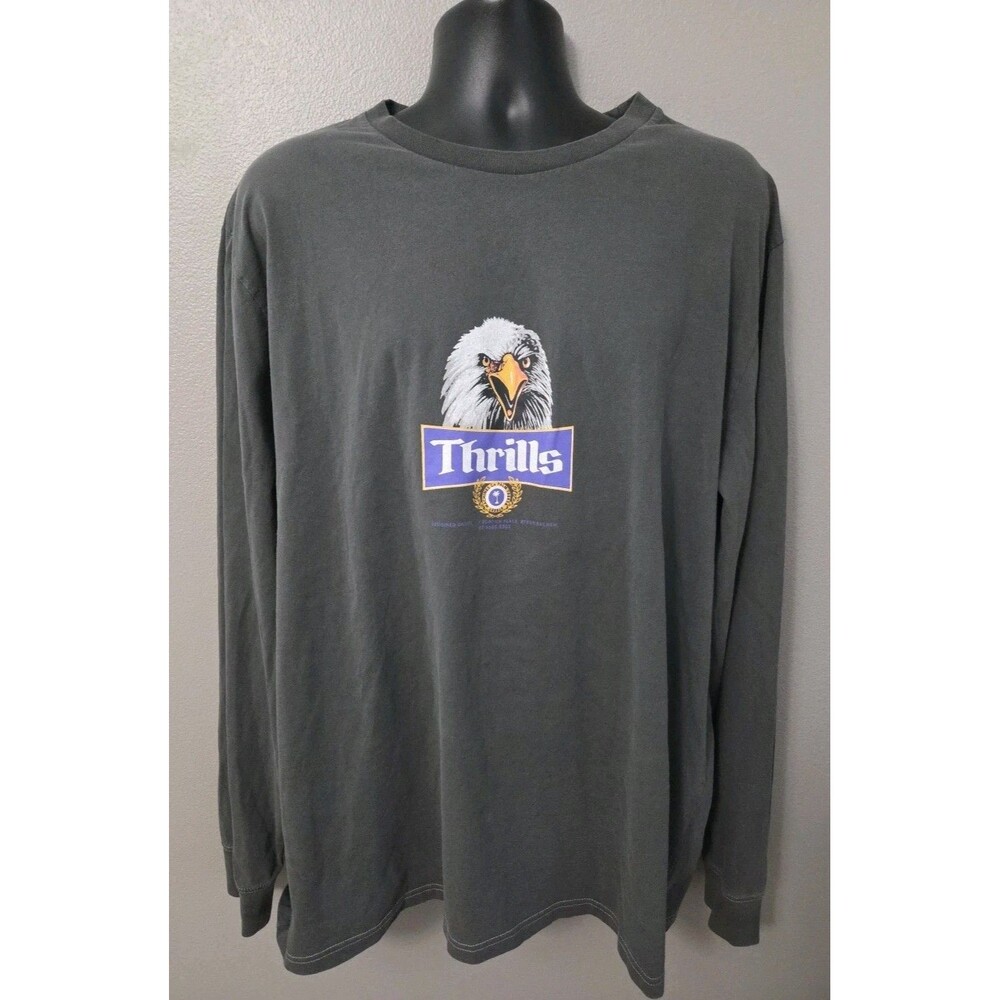 NWT - THRILLS Rise Above Merch Fit XXL Tee Men's Long Sleeve Shirt $60 Deadstock